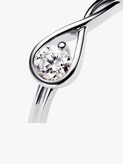 Pandora Infinite Sterling Silver Lab-grown Diamond Ring 0.25 ct TW, Sterling silver