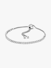 Sparkling Slider Tennis Bracelet Sterling silver