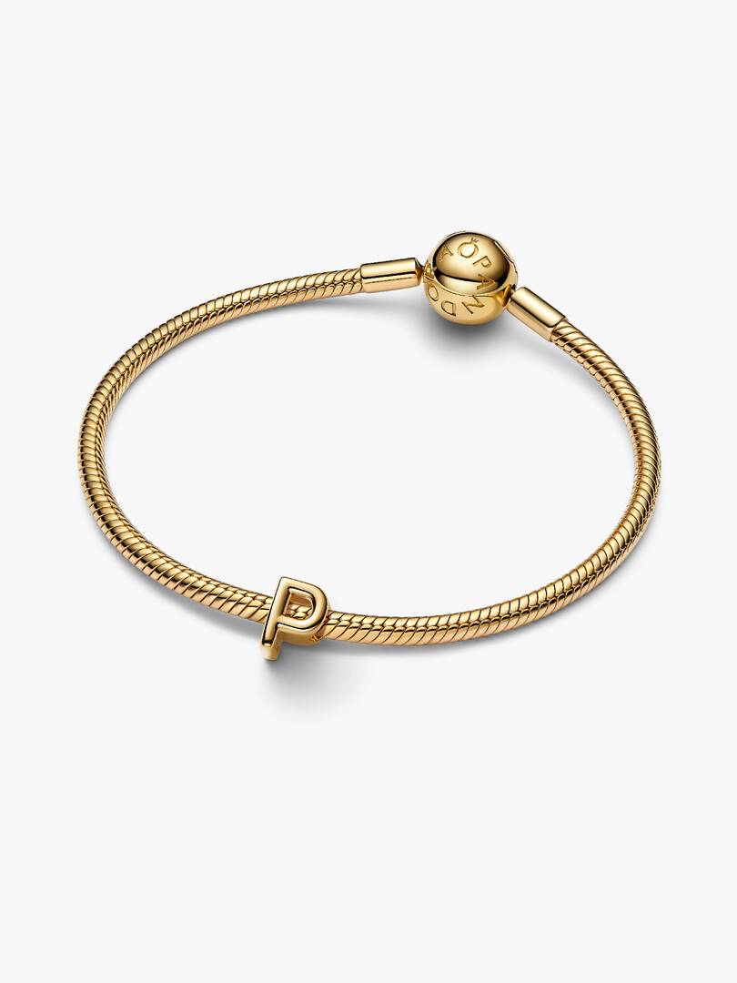 Letter P Alphabet Charm 14k gold plating