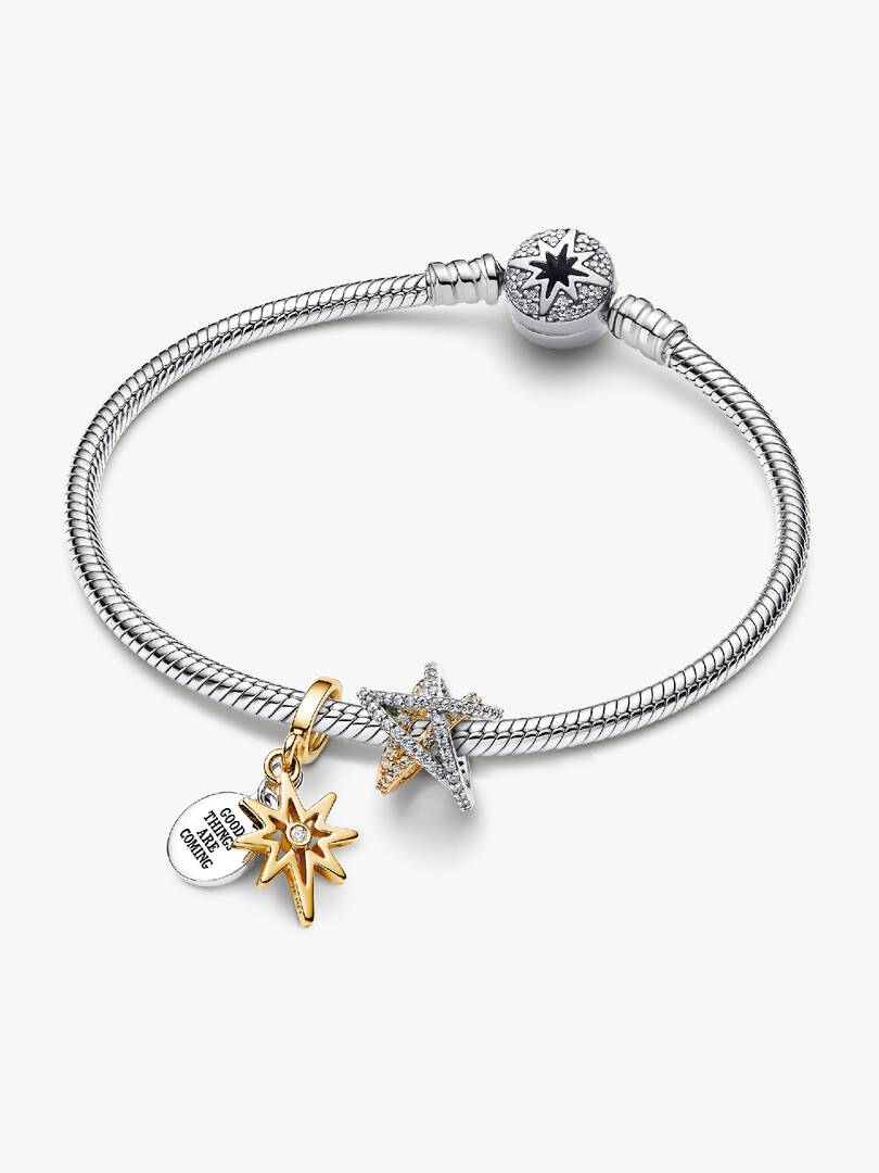 North Star Engravable Charm Bracelet Set 3 Quantity