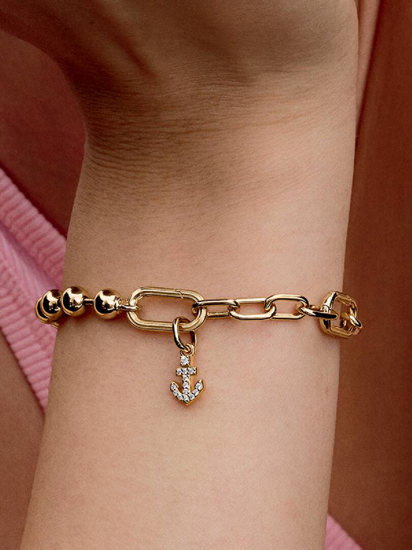 Anchor Mini Dangle Charm 14k gold plating