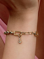 Anchor Mini Dangle Charm 14k gold plating
