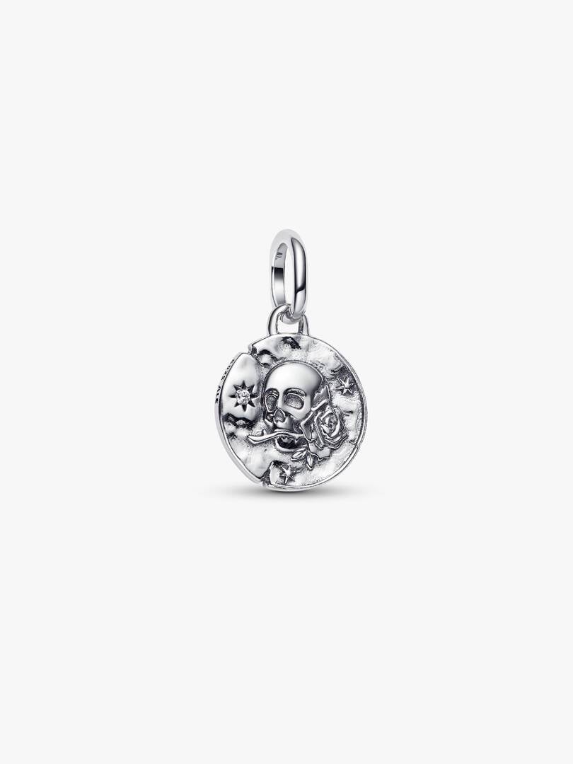 Skull Medallion Charm Sterling silver