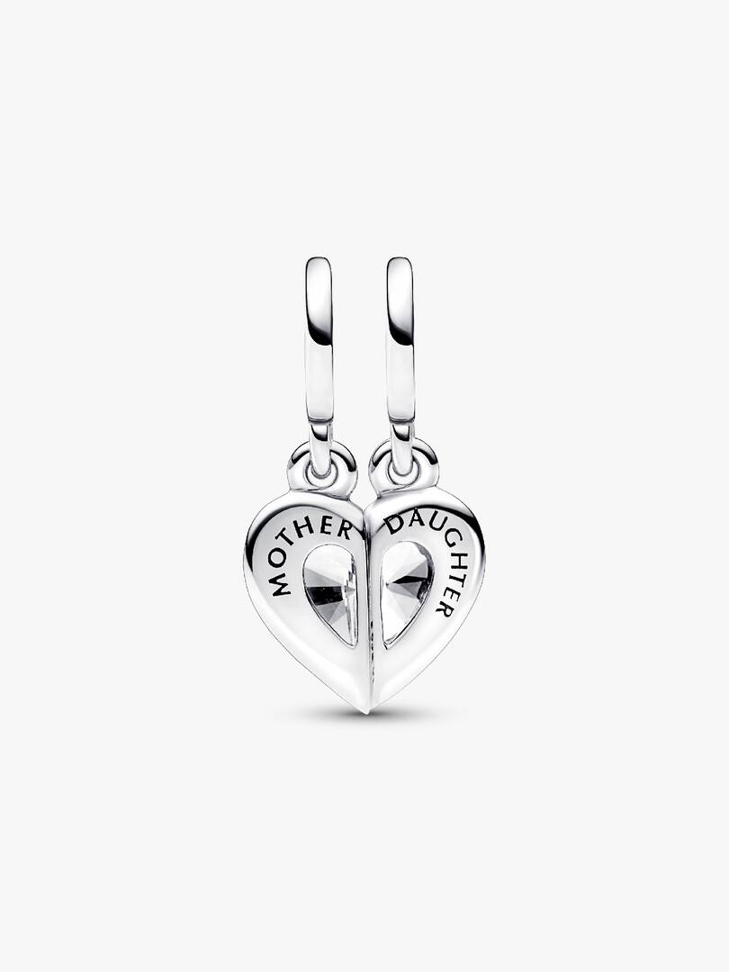 Splittable Mother & Daughter Dangle Charm Sterling silver
