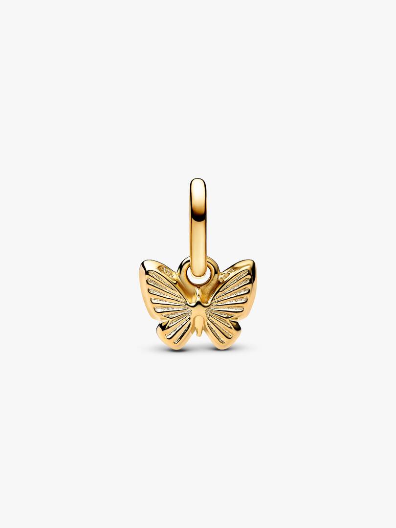 Blue Butterfly Mini Dangle Charm 14k gold plating
