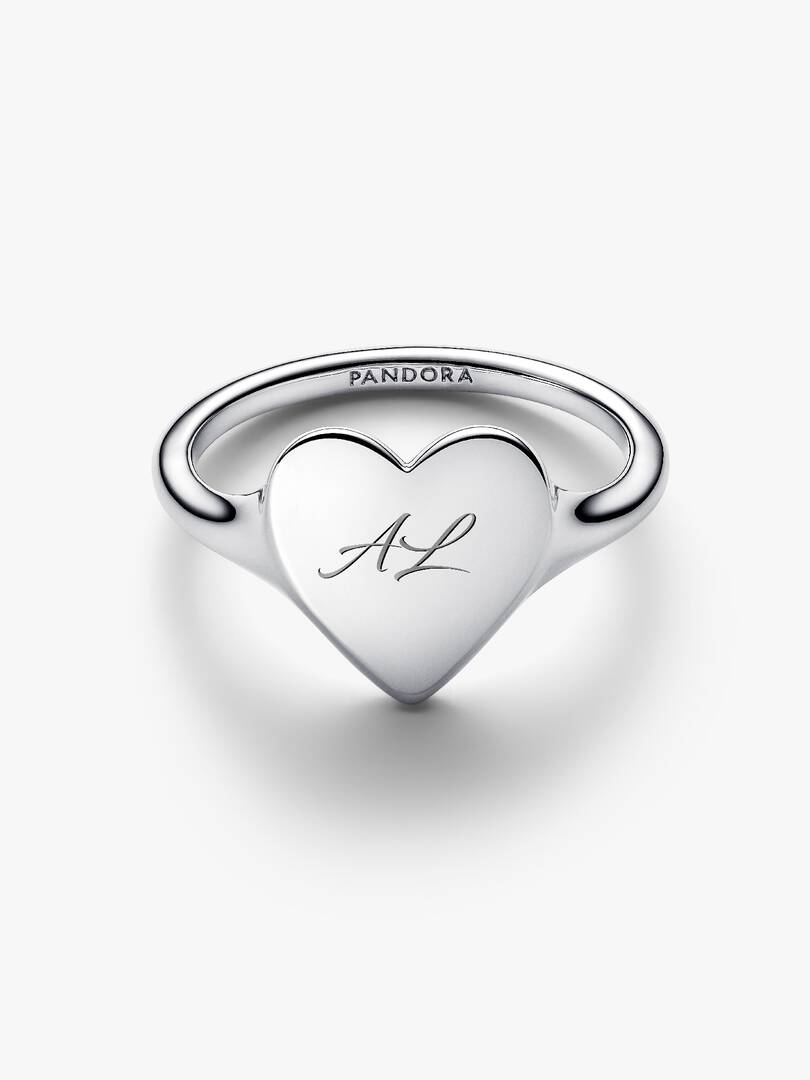 Engravable Heart Ring Sterling silver