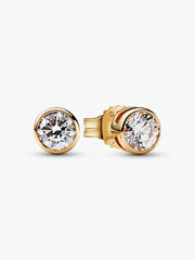 Pandora Era Bezel 14k Gold Lab-grown Diamond Earrings 0.50 ct TW, 14k gold