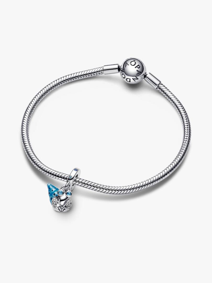 Glow-in-the-dark Hermit Crab Dangle Charm Sterling silver