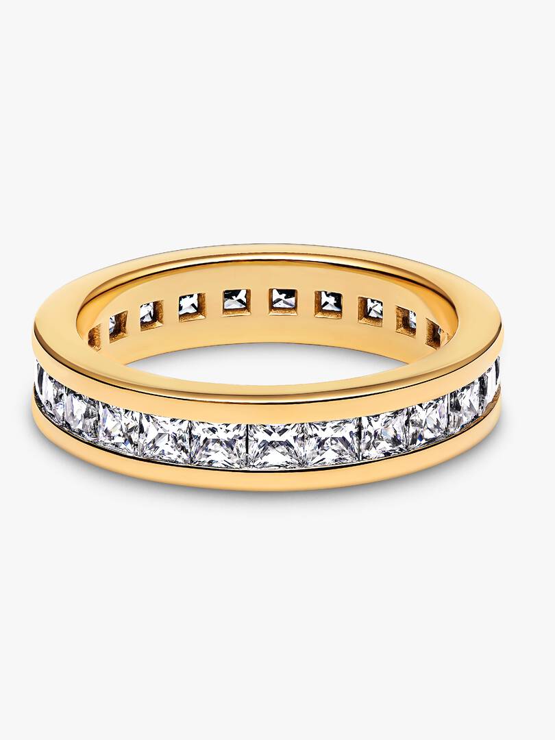 Eternity Channel Ring 14k gold plating