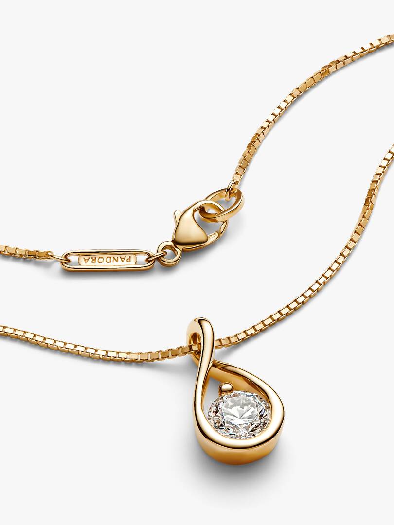 Pandora Infinite 14k Gold Lab-grown Diamond Pendant Necklace 1.00 ct TW, 14k gold