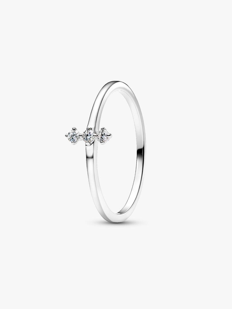 Pandora Era Lab Grown Diamond Trio Ring 0.07 ct TW, 14k white gold