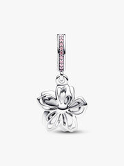 Cherry Blossom Dangle Charm Sterling silver