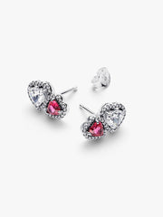 Halo Hearts Stud Earrings Sterling silver