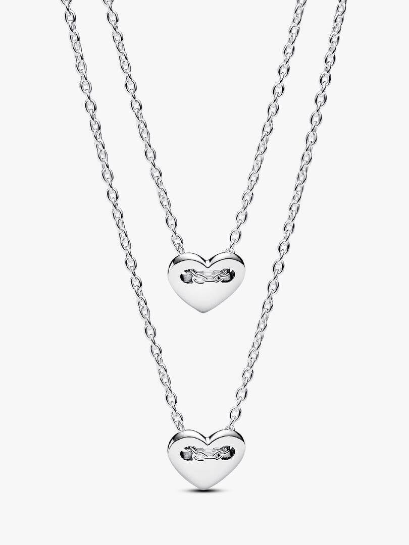 FINAL SALE - Forever & Always Splittable Heart Collier Necklaces Sterling silver