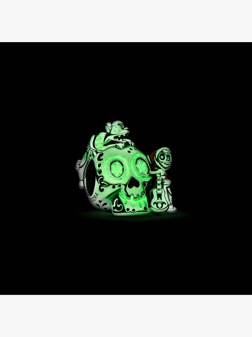 Disney Pixar Coco Miguel & Dante Skull Glow-in-the-dark Charm Sterling silver