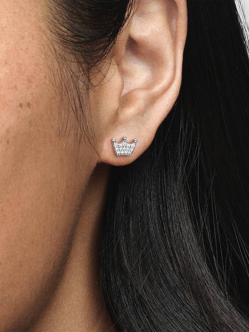 Crown Stud Earrings Sterling silver