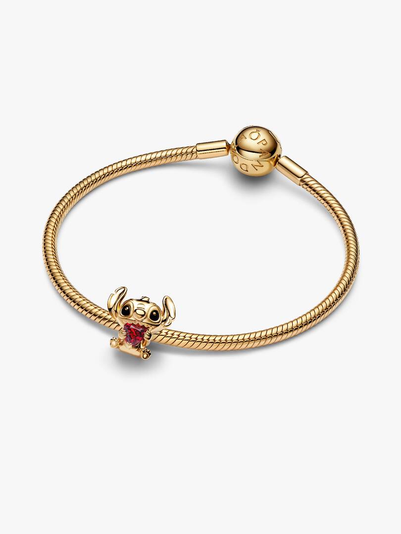 Disney Stitch Heart Charm 14k gold plating