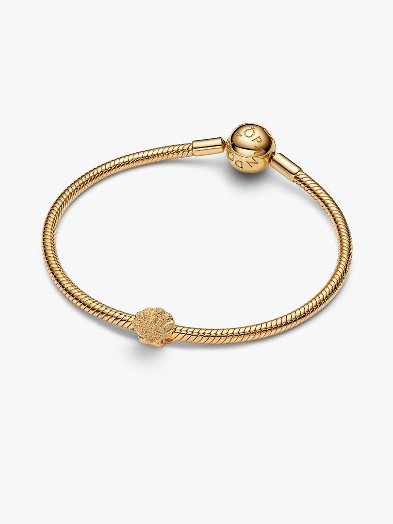Textured Shell Mini Charm 14k gold plating