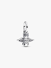 FINAL SALE - Sparkling Angel Dangle Charm Sterling silver