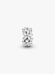 White Daisy Flower Spacer Charm Sterling silver