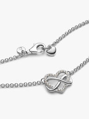 Sparkling Infinity Heart Collier Necklace Sterling silver