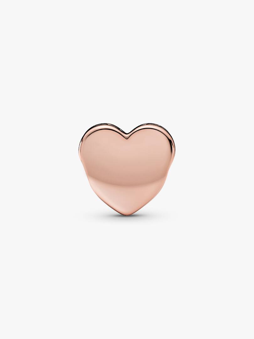 Engravable Heart Charm 14k rose gold plating
