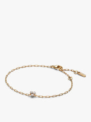 Lab-Grown Diamond Cluster Paperclip Necklace & Bracelet Set 2 Quantity