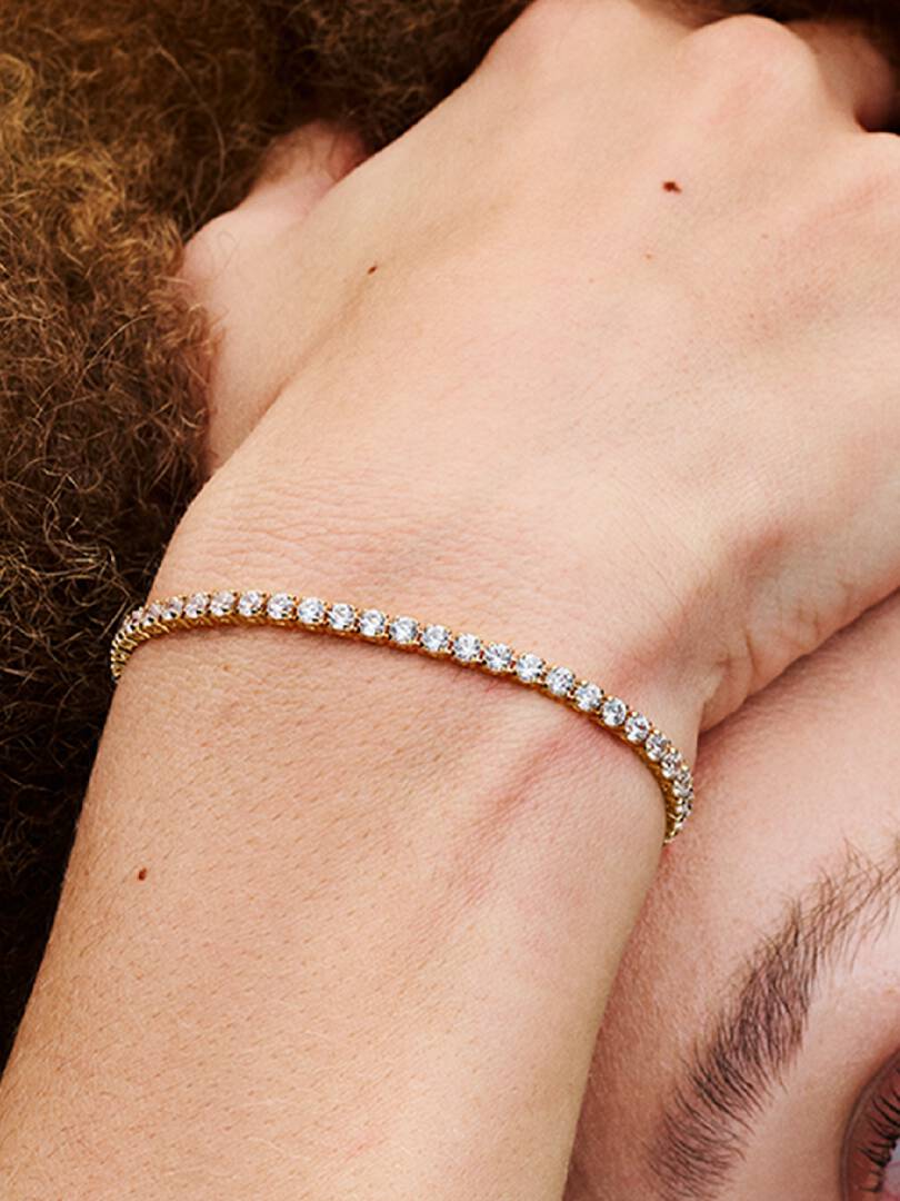 Sparkling Tennis Bracelet 14k gold plating