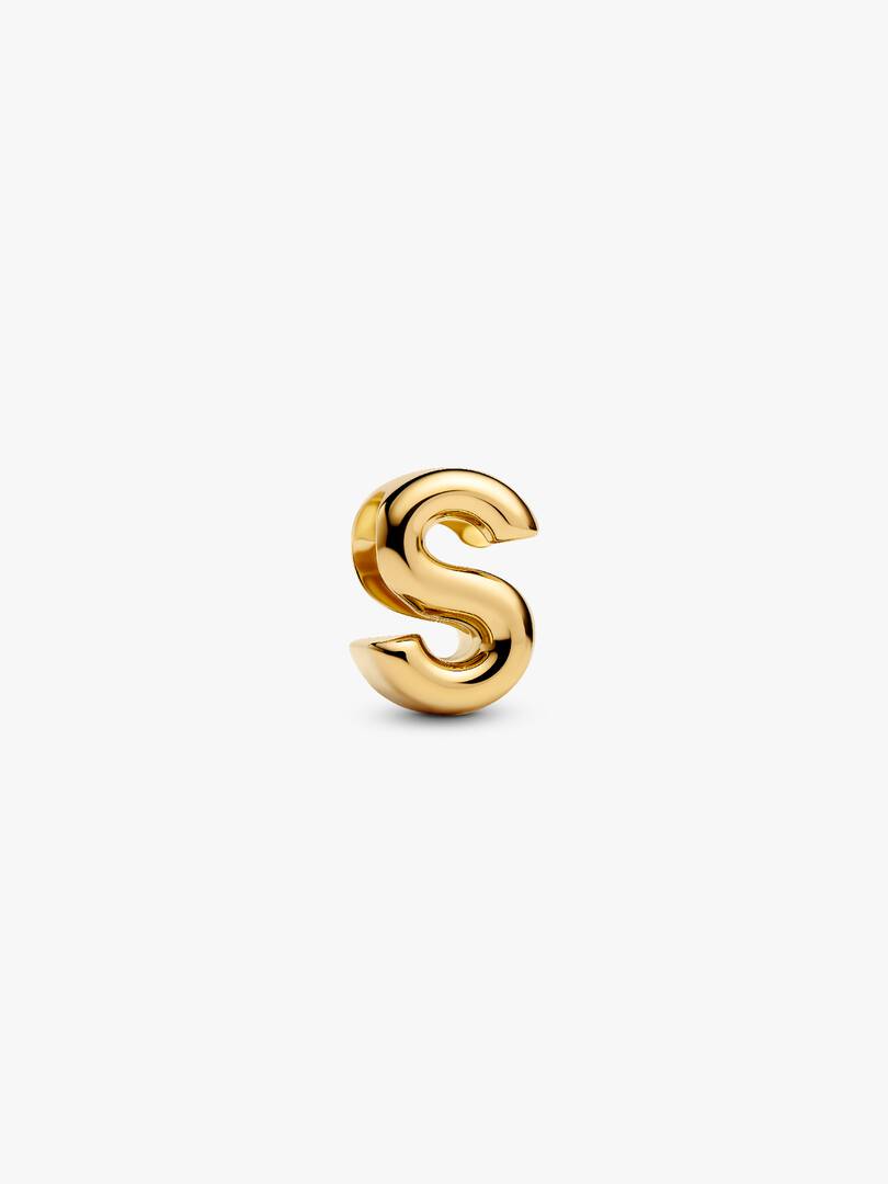 Letter S Alphabet Charm 14k gold plating