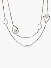 FINAL SALE - Pandora Infinite 14k White Gold Lab-grown Diamond Long Pendant Necklace 0.50 ct TW, 14k white gold