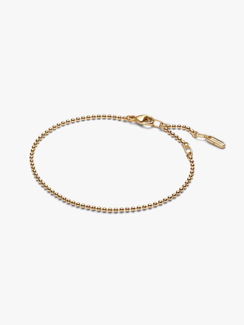 Pandora Era Bead Chain Bracelet 14k gold
