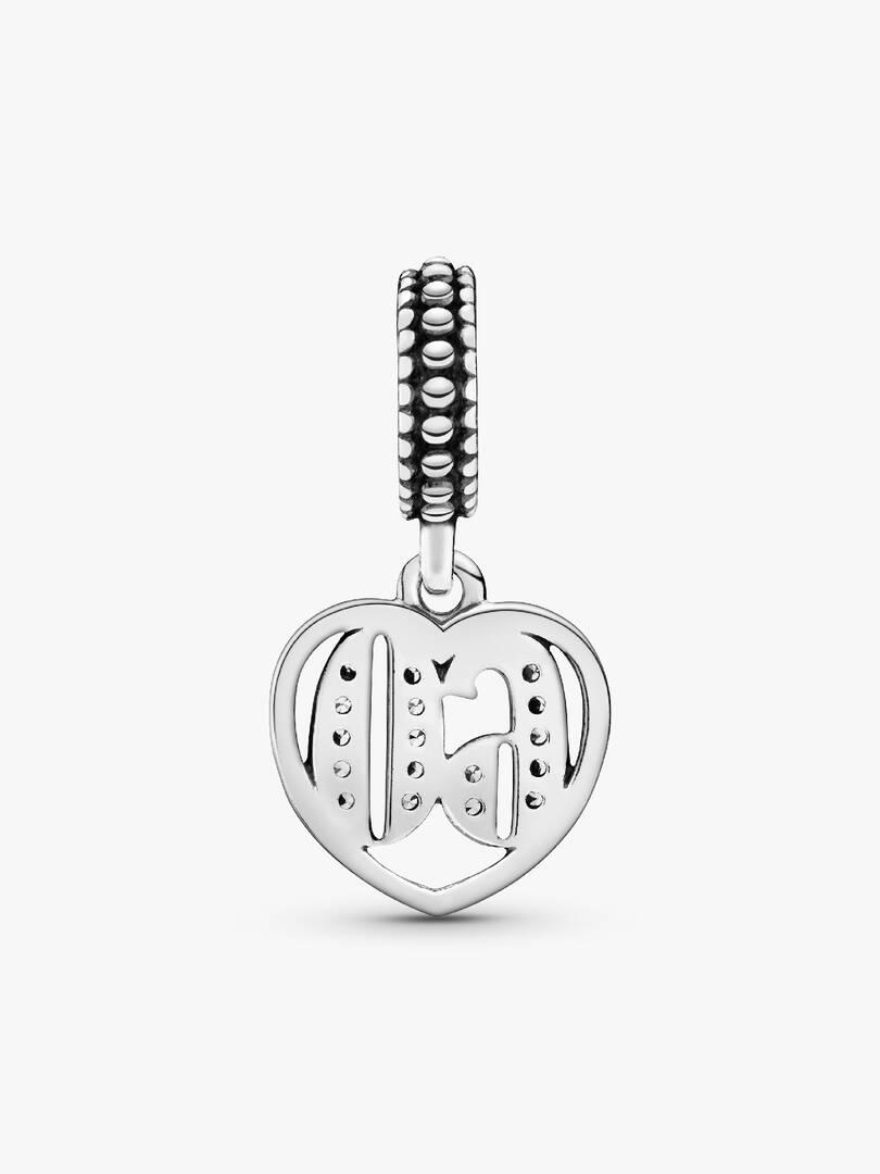 60th Celebration Dangle Charm Sterling silver