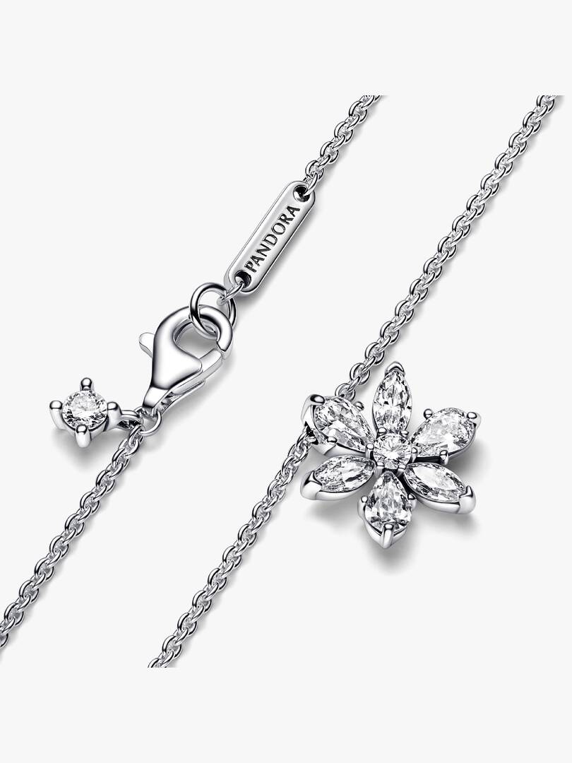 Sparkling Herbarium Cluster Pendant Necklace Sterling silver