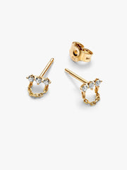 Pandora Era Lab-Grown Diamond Trio Chain Stud Earrings 0.13 ct TW, 14k gold