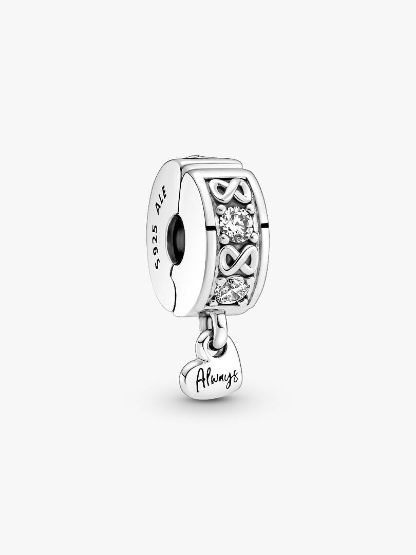 Family Always Pavé Clip Charm Sterling silver