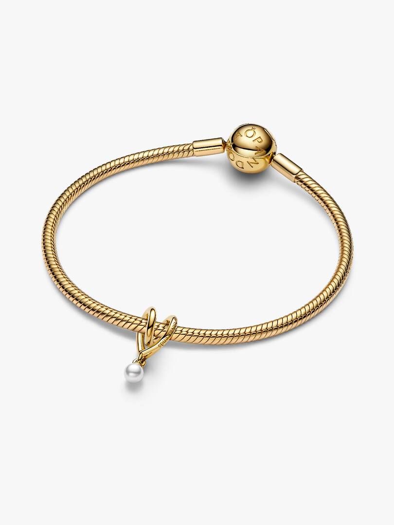 Wrapped Heart Charm 14k gold plating