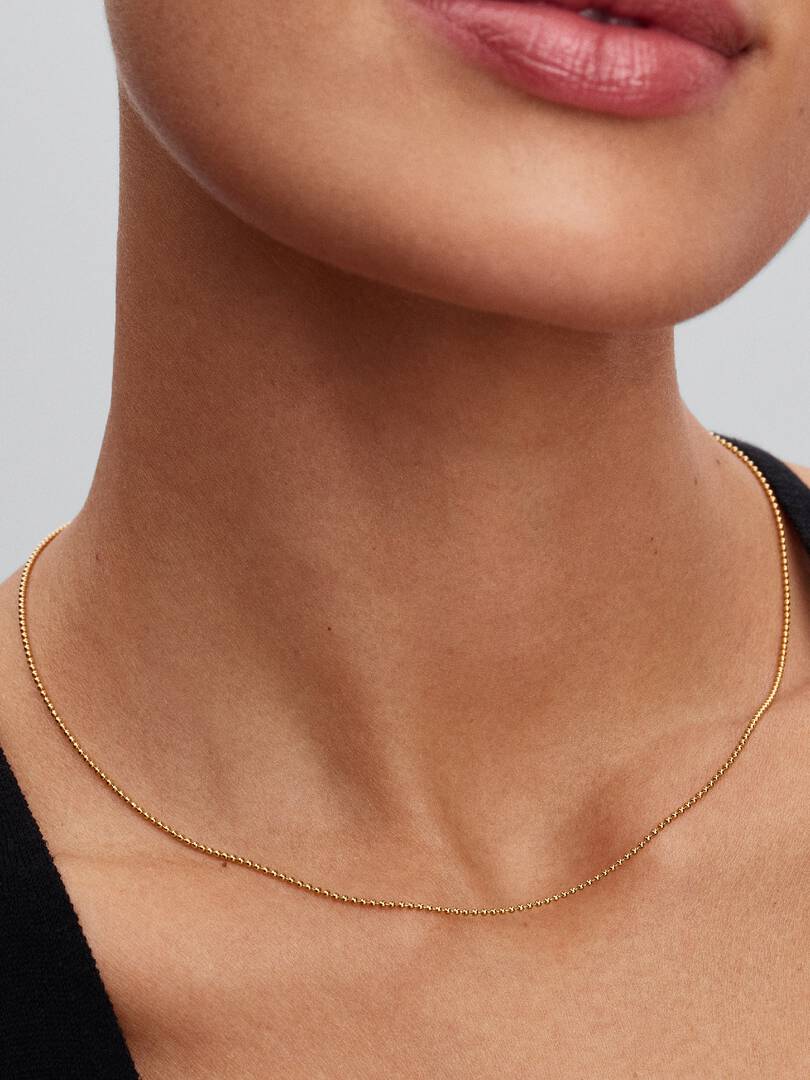 Pandora Era Bead Chain Necklace 14k gold