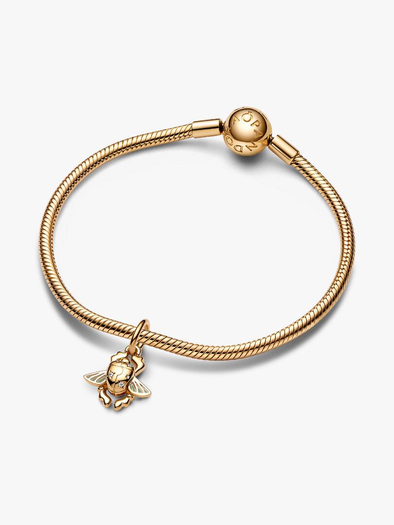 Disney Aladdin Scarab Beetle Dangle Charm 14k gold plating