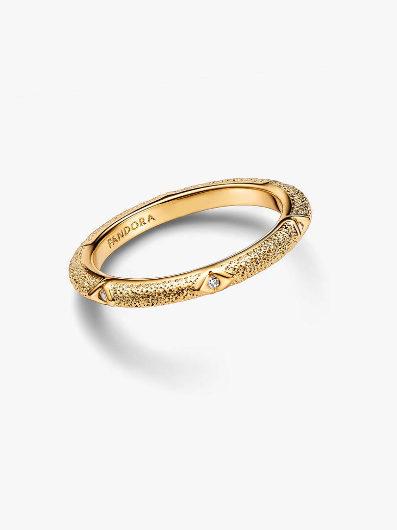 Pandora ME Texture & Stones Ring 14k gold plating