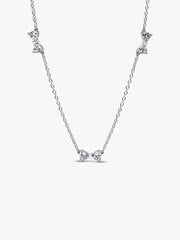Bow Station Chain Necklace Sterling silver