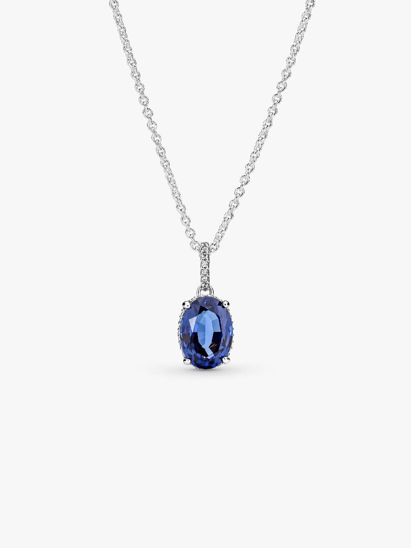 FINAL SALE - Sparkling Statement Halo Pendant Necklace Sterling silver