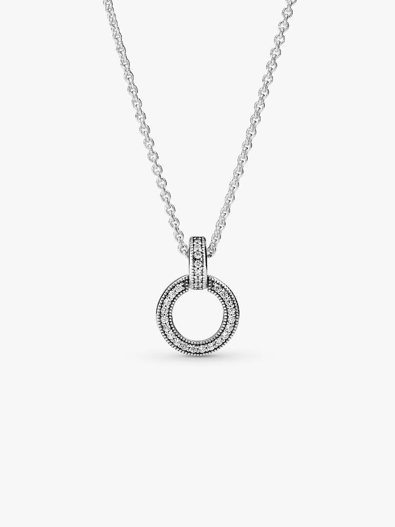 FINAL SALE - Double Circle Pendant & Necklace Sterling silver