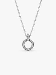 FINAL SALE - Double Circle Pendant & Necklace Sterling silver