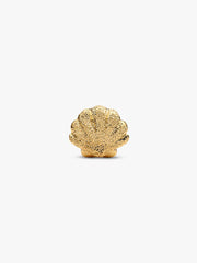 Textured Shell Mini Charm 14k gold plating