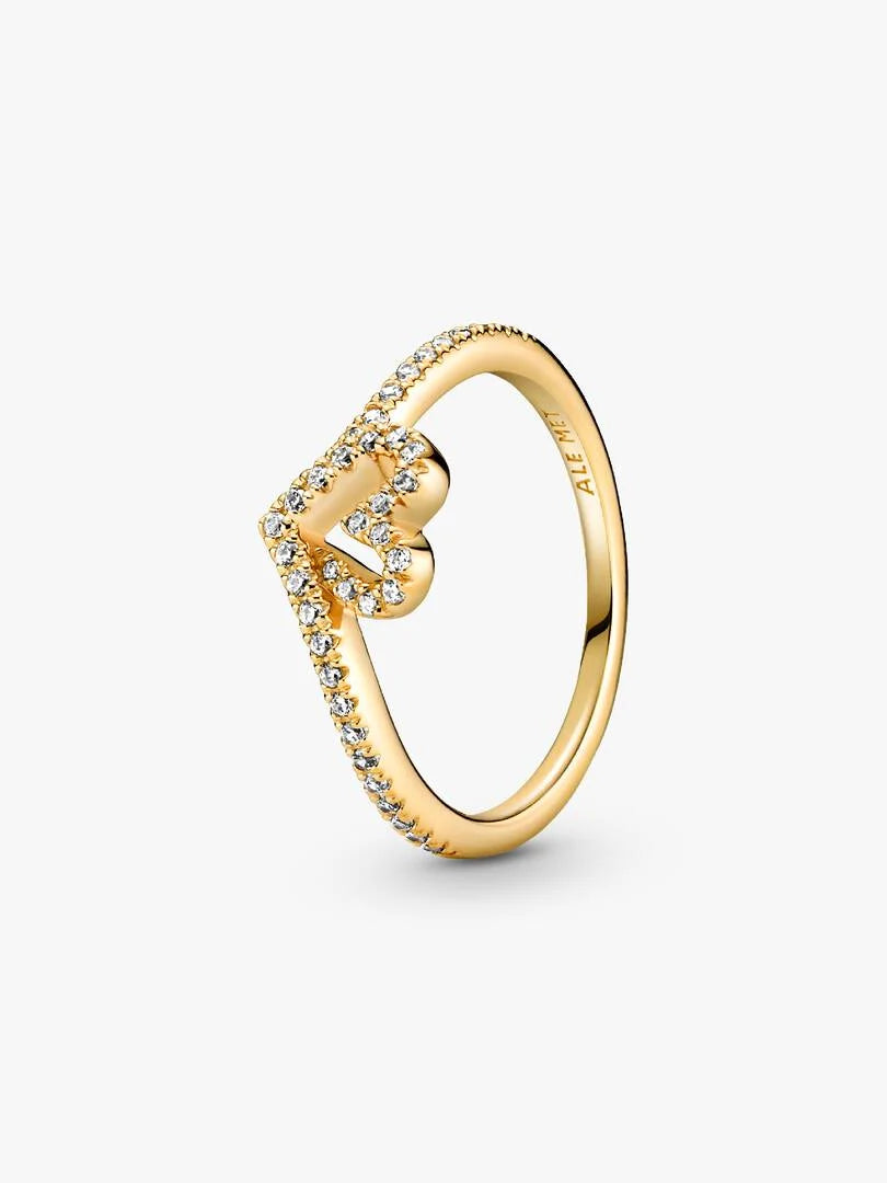 Pandora Timeless Wish Sparkling Heart Ring 14k gold plating