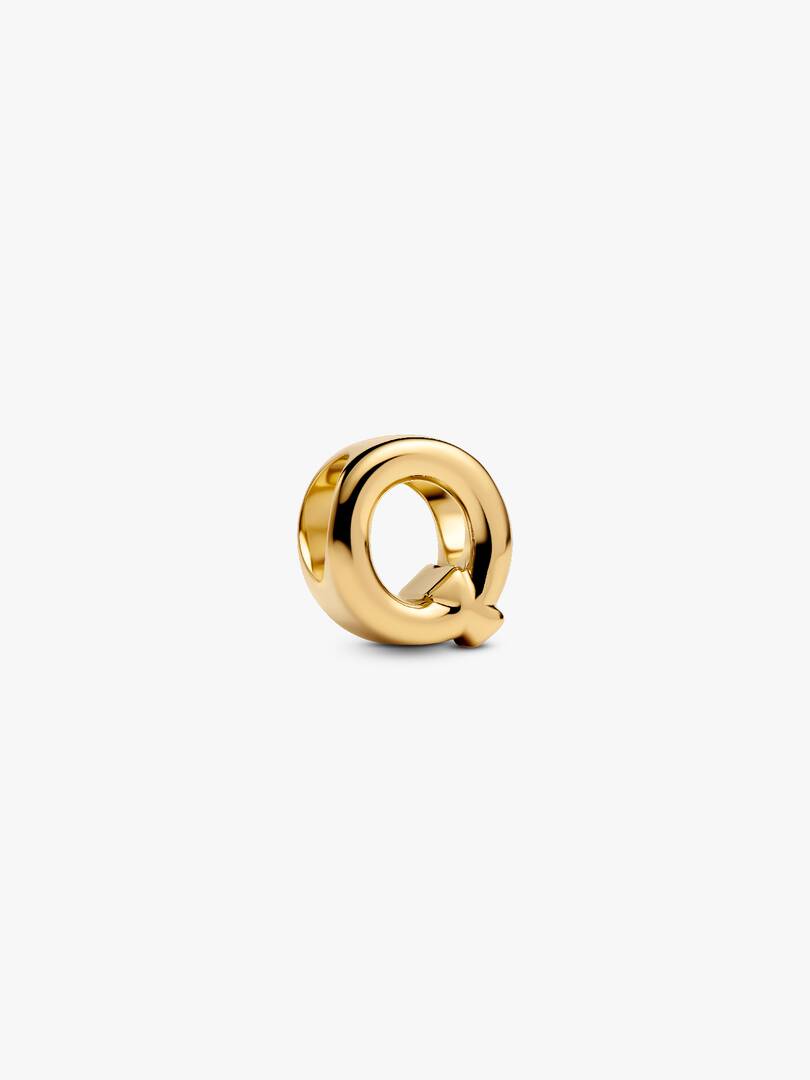 Letter Q Alphabet Charm 14k gold plating