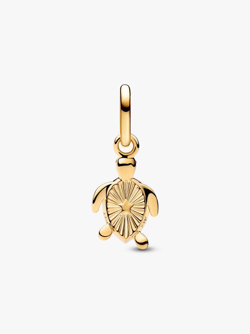 Green Turtle Mini Dangle Charm 14k gold plating