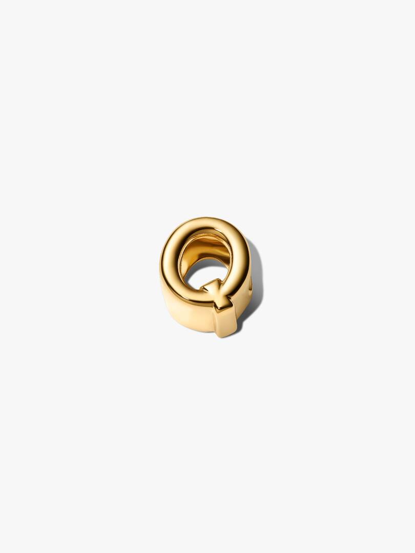 Letter Q Alphabet Charm 14k gold plating