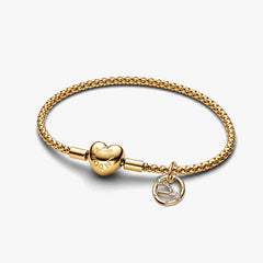 Taurus Zodiac Dangle Charm Studded Bracelet Set 2 Quantity