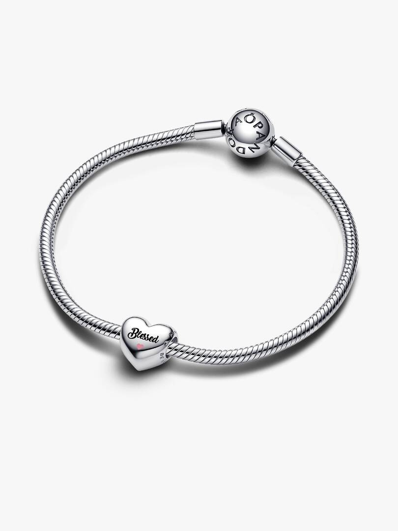 Blessed Heart Charm Sterling silver